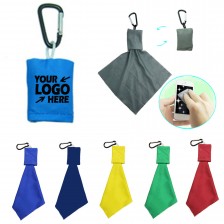  Microfiber Cloth Screen Cleaner with Carabiner